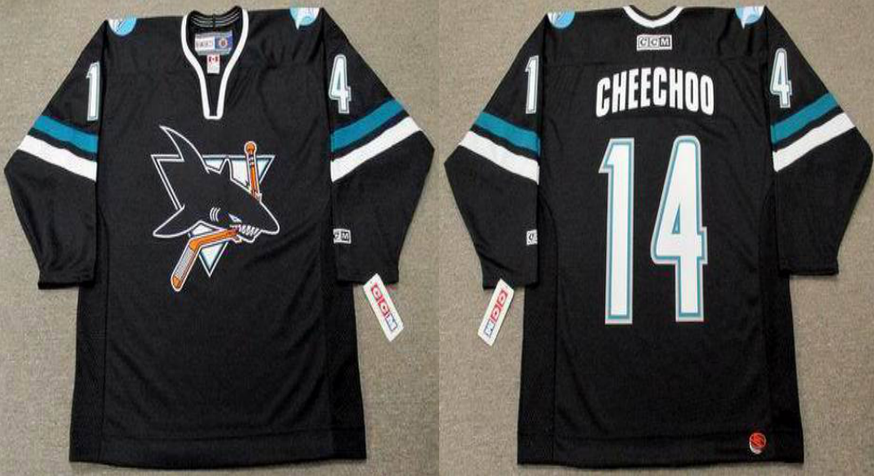 2019 Men San Jose Sharks 14 Cheechoo black CCM NHL jersey